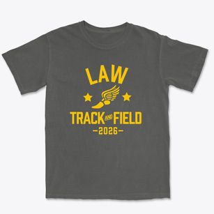 Law Middle School Track and Field Premium Heavyweight T-shirt