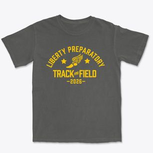 Liberty Preparatory Christian Track and Field Premium Heavyweight T-shirt