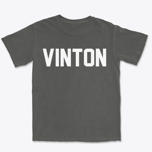 Vinton Iowa Classic Block Premium Heavyweight T-shirt