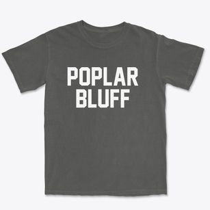 Poplar Bluff Missouri Classic Block Premium Heavyweight T-shirt