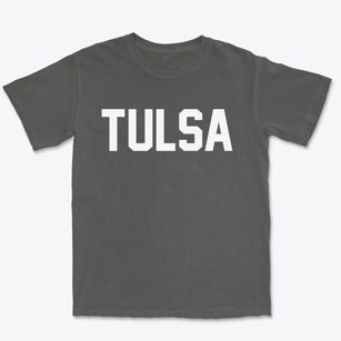 Tulsa Oklahoma Classic Block Premium Heavyweight T-shirt