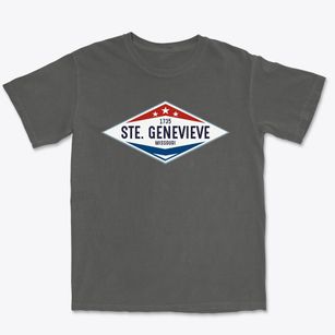 Ste. Genevieve Missouri Diamond Star Premium Heavyweight T-shirt