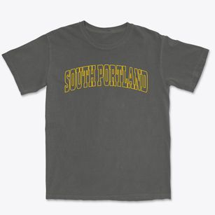South Portland Maine Trendy Block Premium Heavyweight T-shirt