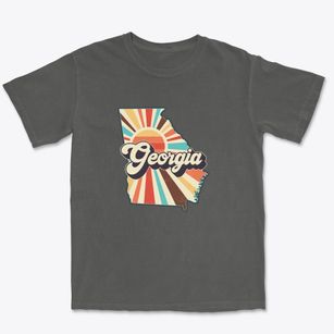  Georgia Retro Art Premium Heavyweight T-shirt
