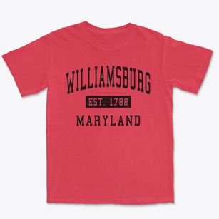Williamsburg Maryland Classic Established Premium Heavyweight T-shirt