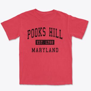 Pooks Hill Maryland Classic Established Premium Heavyweight T-shirt