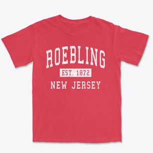 Roebling New Jersey Classic Established Premium Heavyweight T-shirt