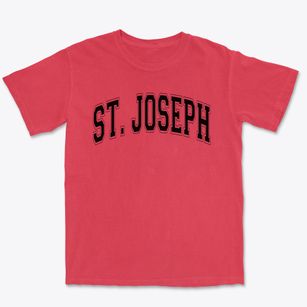 Saint Joseph Sacred Heart School Varsity Arch Premium Heavyweight T-shirt
