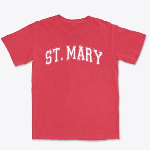 St Mary Parish Varsity Arch Premium Heavyweight T-shirt