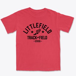 Littlefield Junior High School Track and Field Premium Heavyweight T-shirt