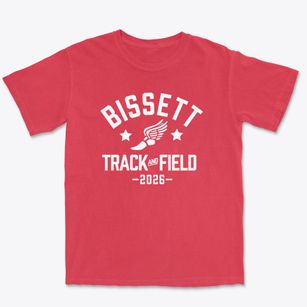 Bissett Elementary School Track and Field Premium Heavyweight T-shirt