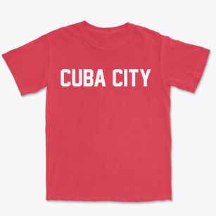 Cuba City Wisconsin Classic Block Premium Heavyweight T-shirt