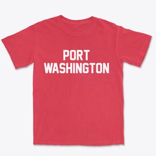 Port Washington New York Classic Block Premium Heavyweight T-shirt
