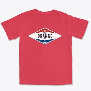 Orange Ohio Diamond Star Premium Heavyweight T-shirt
