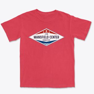 Mansfield Center Connecticut Diamond Star Premium Heavyweight T-shirt