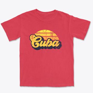 Cuba New York Sublime Sunset Premium Heavyweight T-shirt