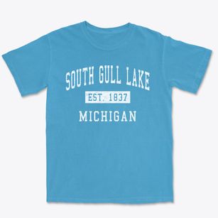 South Gull Lake Michigan Classic Established Premium Heavyweight T-shirt
