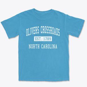 Olivers Crossroads North Carolina Classic Established Premium Heavyweight T-shirt