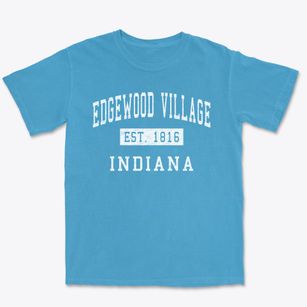 Edgewood Village Indiana Classic Established Premium Heavyweight T-shirt