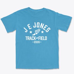 J E Jones Elementary School Track and Field Premium Heavyweight T-shirt