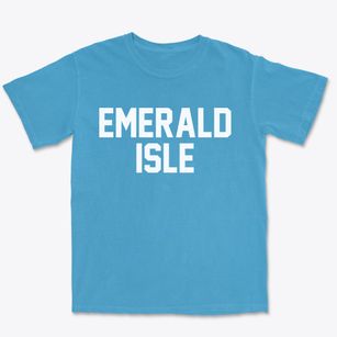 Emerald Isle North Carolina Classic Block Premium Heavyweight T-shirt