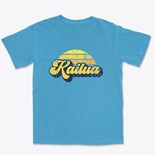 Kailua Hawaii Sublime Sunset Premium Heavyweight T-shirt