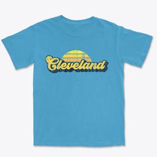 Cleveland Ohio Sublime Sunset Premium Heavyweight T-shirt