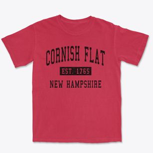Cornish Flat New Hampshire Classic Established Premium Heavyweight T-shirt