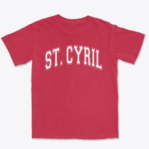 Saint Cyril School Varsity Arch Premium Heavyweight T-shirt