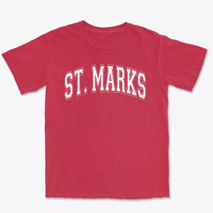Saint Marks Episcopal Preschool Varsity Arch Premium Heavyweight T-shirt