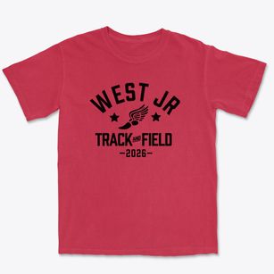 West Jr High School Track and Field Premium Heavyweight T-shirt
