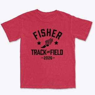 Fisher High School Track and Field Premium Heavyweight T-shirt