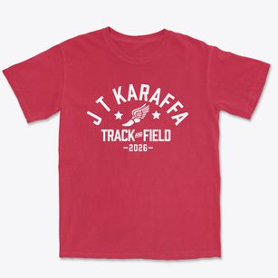 J T Karaffa Middle School Track and Field Premium Heavyweight T-shirt