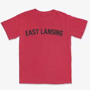 East Lansing Michigan Classic Curve Premium Heavyweight T-shirt