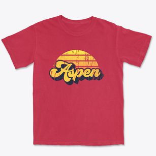 Aspen Colorado Sublime Sunset Premium Heavyweight T-shirt