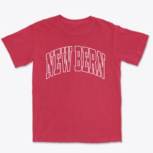 New Bern North Carolina Trendy Block Premium Heavyweight T-shirt