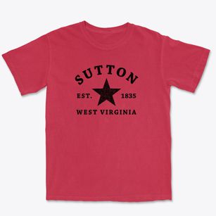 Sutton West Virginia Star Premium Heavyweight T-shirt