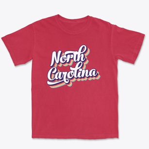  North Carolina Retro Candy Vibes Premium Heavyweight T-shirt