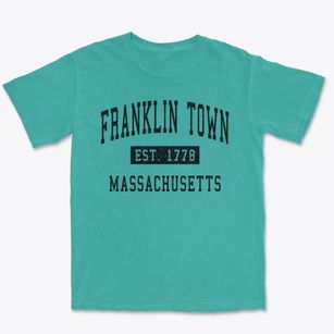 Franklin Town Massachusetts Classic Established Premium Heavyweight T-shirt