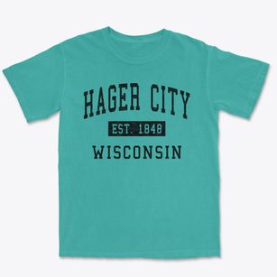 Hager City Wisconsin Classic Established Premium Heavyweight T-shirt
