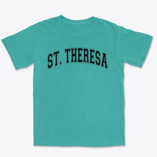 Saint Theresa Elementary School Varsity Arch Premium Heavyweight T-shirt