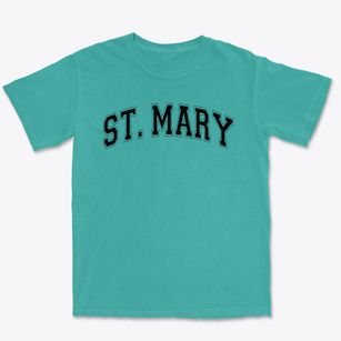 St Mary Parish Varsity Arch Premium Heavyweight T-shirt