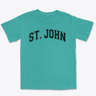 St John The Baptist Parish Varsity Arch Premium Heavyweight T-shirt