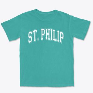 Saint Philip School Varsity Arch Premium Heavyweight T-shirt