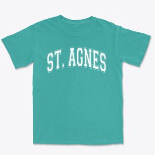 Saint Agnes Childrens Rehabilitation Varsity Arch Premium Heavyweight T-shirt