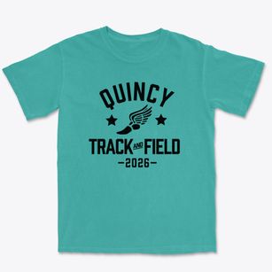 Quincy High School Track and Field Premium Heavyweight T-shirt