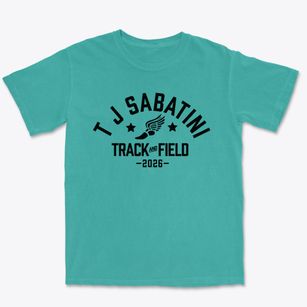 T J Sabatini Elementary School Track and Field Premium Heavyweight T-shirt