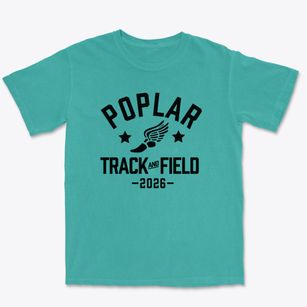 Poplar Elementary School Track and Field Premium Heavyweight T-shirt