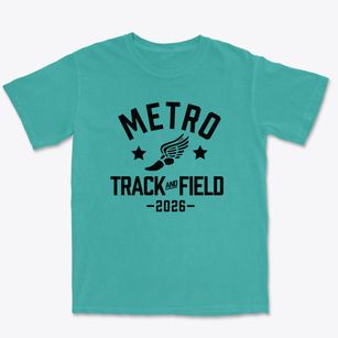 Metro Baptist School Track and Field Premium Heavyweight T-shirt