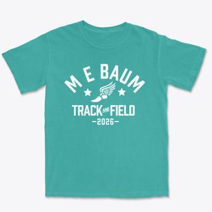 M E Baum Elementary School Track and Field Premium Heavyweight T-shirt